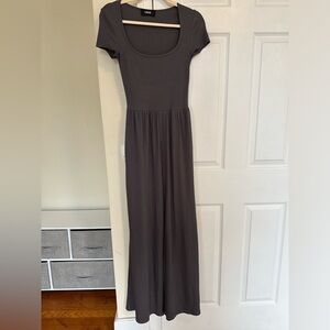 Cider jumpsuit in a cobalt blue color. Super comfortable stretchy material.